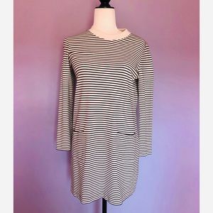 Club Monaco black and white striped shift dress
